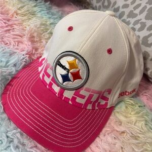 Reebok Steelers Pink and White Cap